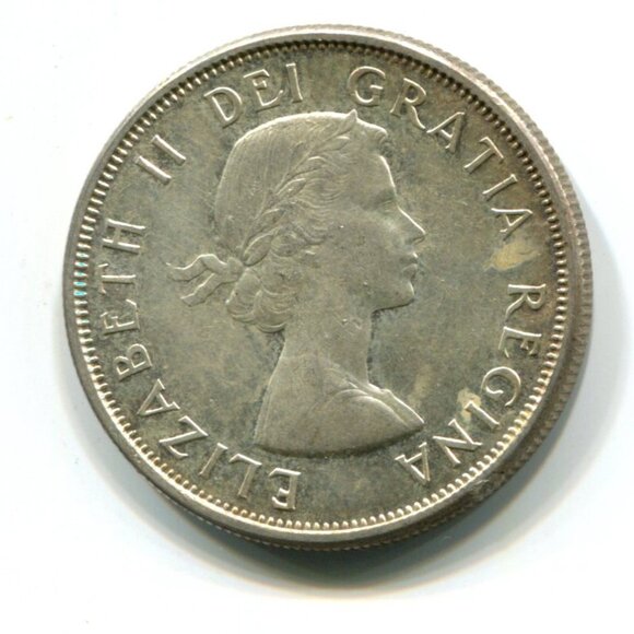 1963 Canada Silver Half Dollar Coin (l21) - Picture 2 of 2